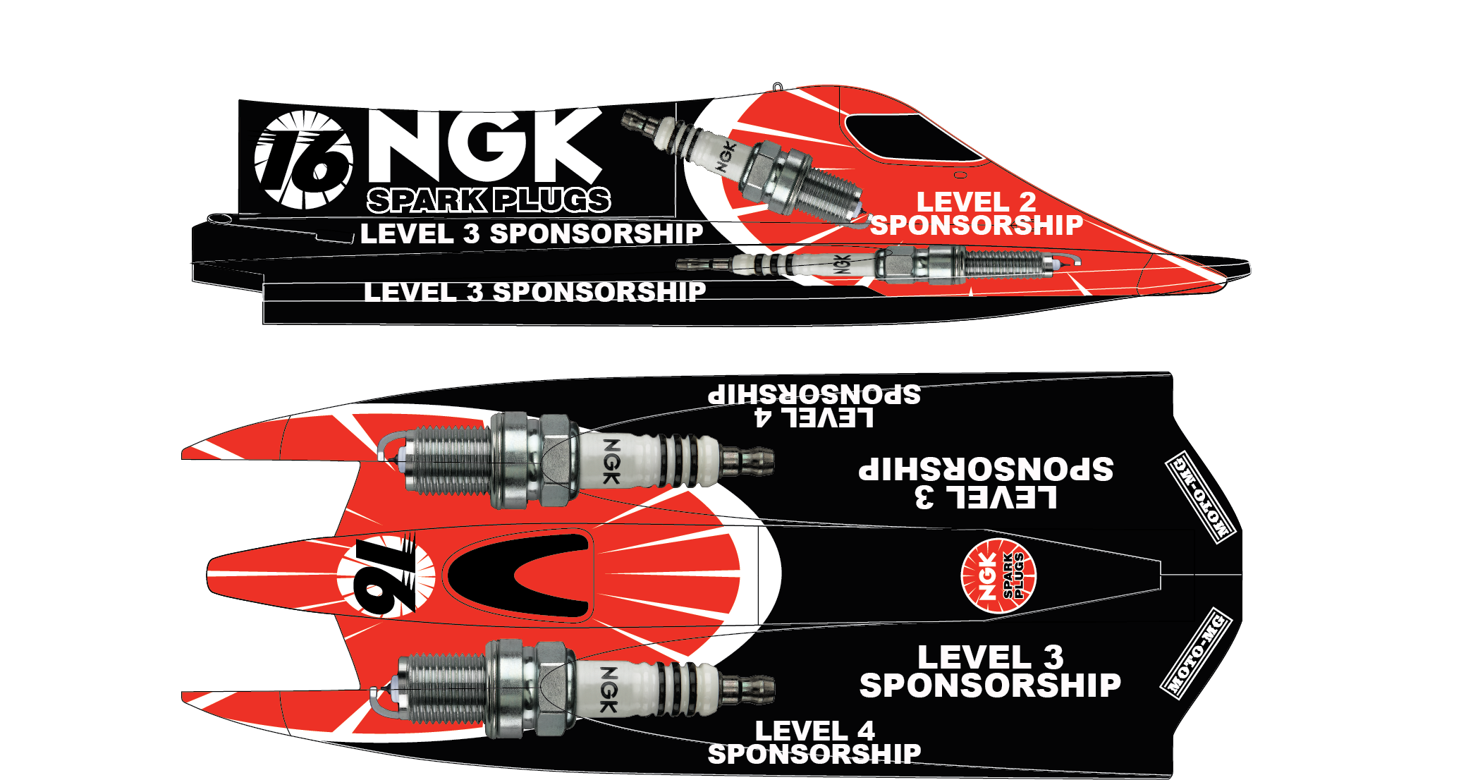 Seebold NGK Spark Plugs F1 Boat 2015