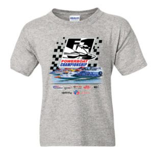 F1 Powerboat Championship Schedule T-Shirt - Youth Gray